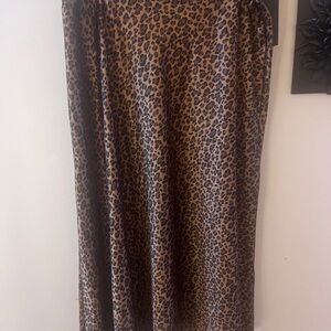 Ricki's Brown and Black Leopard Print Maxi Skirt